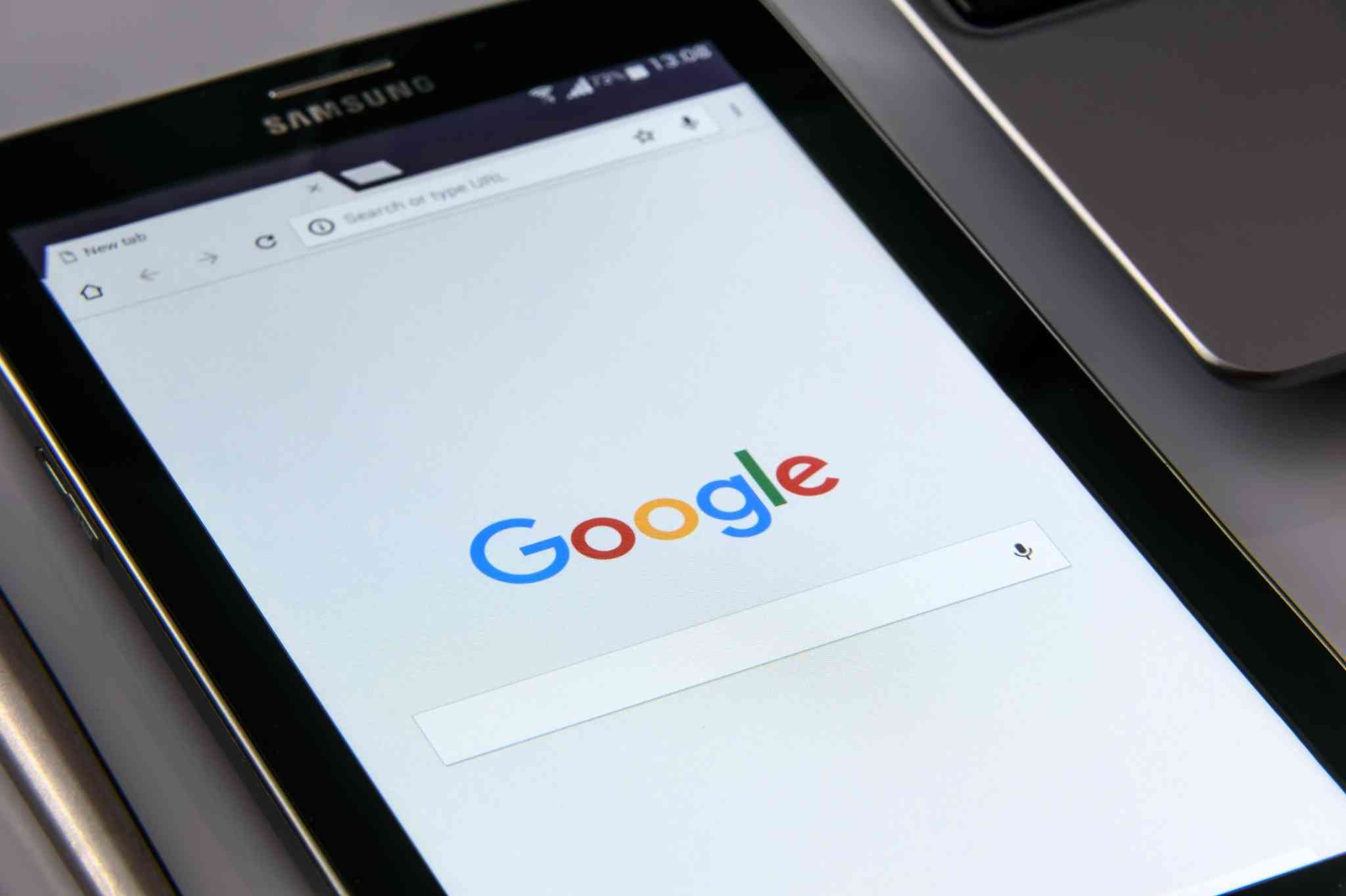 google browser on tablet